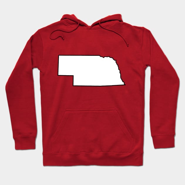 Nebraska - Blank Outline Hoodie by loudestkitten